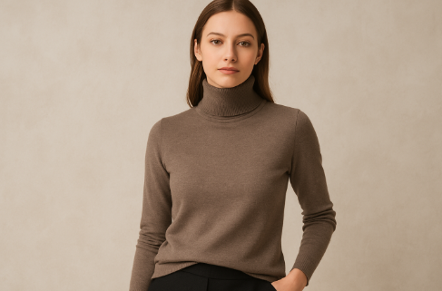 Rollkragen pullover für damen: zeitloser klassiker